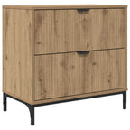 Comodino rovere artigianale 63.5 x 36 x 61 cm Legno multistrato