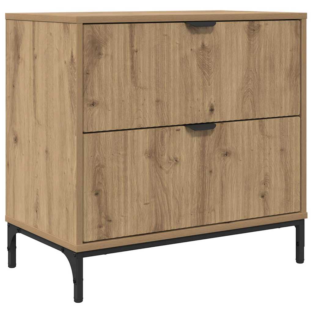 Comodino rovere artigianale 63.5 x 36 x 61 cm Legno multistrato
