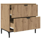 Comodino rovere artigianale 63.5 x 36 x 61 cm Legno multistrato