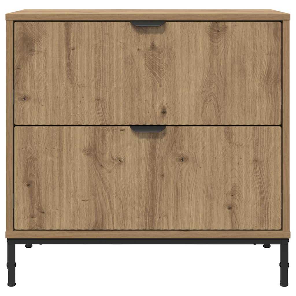 Comodino rovere artigianale 63.5 x 36 x 61 cm Legno multistrato