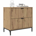 Comodino rovere artigianale 63.5 x 36 x 61 cm Legno multistrato