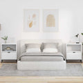 Armadio da Notte 2 pcs Bianco 49 x 36 x 61 cm Legno multistrato
