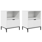 Armadio da Notte 2 pcs Bianco 49 x 36 x 61 cm Legno multistrato