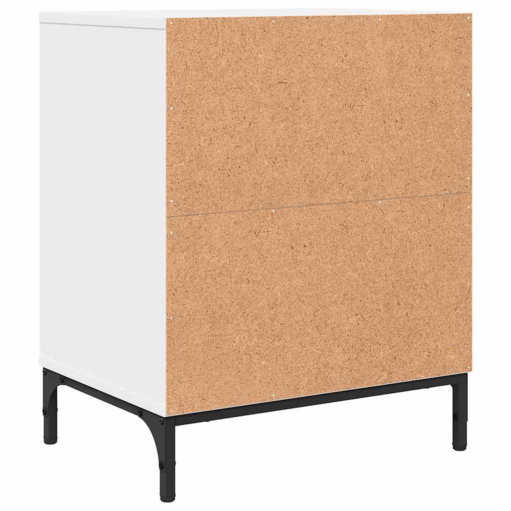 Armadio da Notte 2 pcs Bianco 49 x 36 x 61 cm Legno multistrato