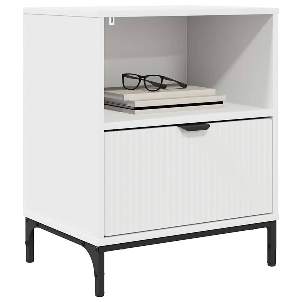 Armadio da Notte 2 pcs Bianco 49 x 36 x 61 cm Legno multistrato