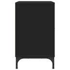 Armadio da Notte 2 pcs Nero 49 x 36 x 61 cm Legno multistrato
