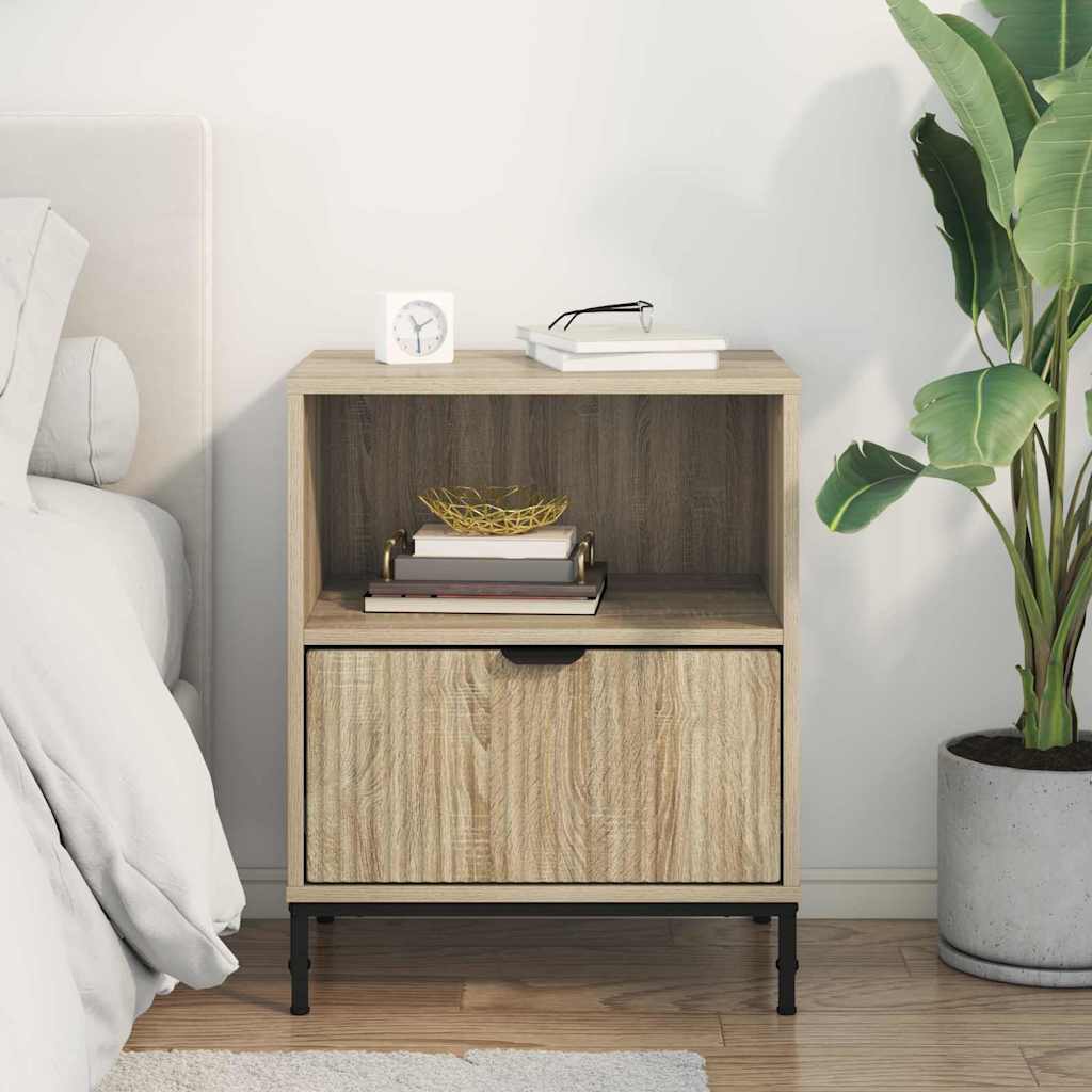 Armadio da Notte con cassetto rovere sonoma 49 x 36 x 61 cm