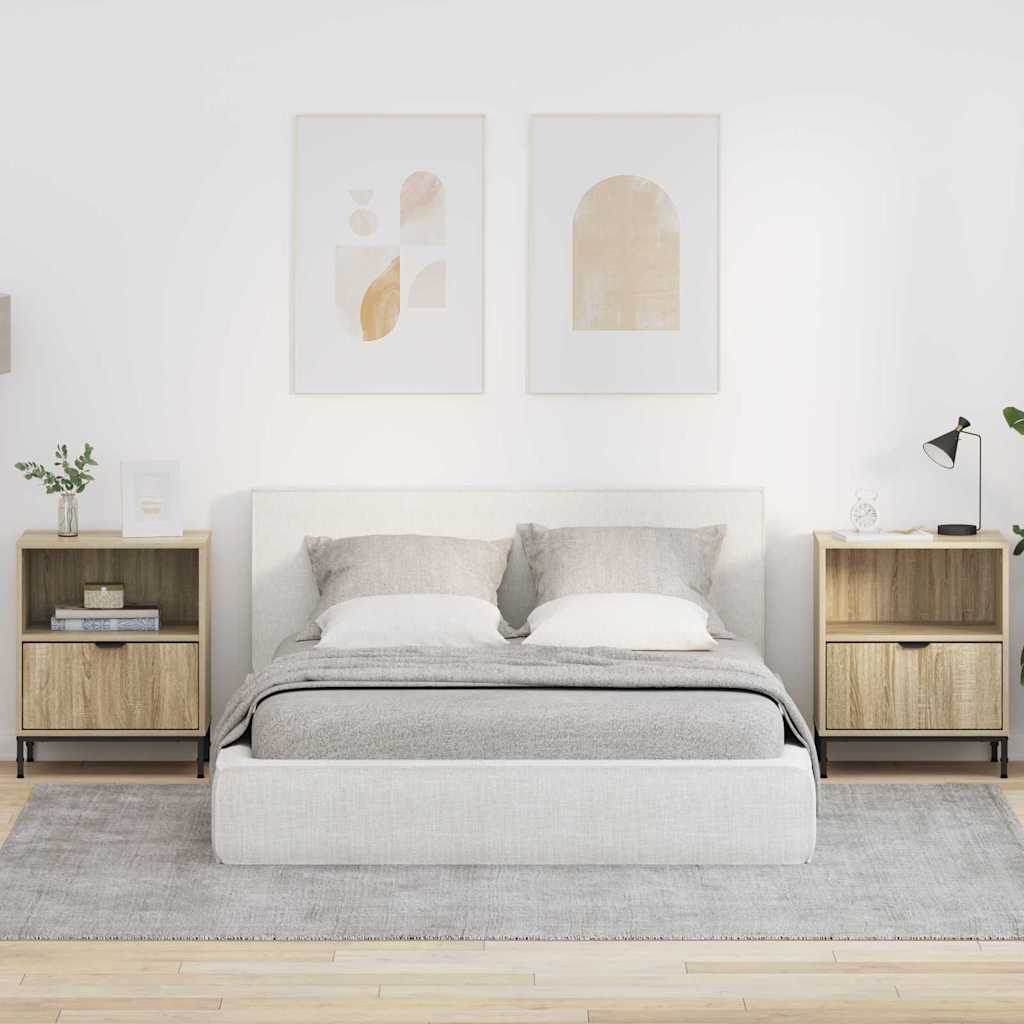 Armadio da Notte 2 pcs rovere sonoma 49 x 36 x 61 cm