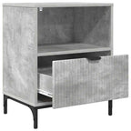 Armadio da Notte con cassetto Grigio cemento 49 x 36 x 61 cm