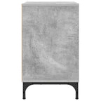 Armadio da Notte con cassetto Grigio cemento 49 x 36 x 61 cm