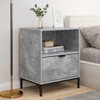 Armadio da Notte 2 pcs Grigio cemento 49 x 36 x 61 cm
