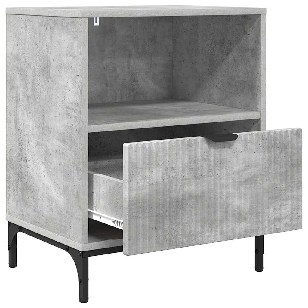 Armadio da Notte 2 pcs Grigio cemento 49 x 36 x 61 cm