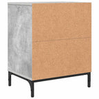 Armadio da Notte 2 pcs Grigio cemento 49 x 36 x 61 cm