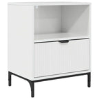 Armadio da Notte con cassetto Bianco lucido 49 x 36 x 61 cm