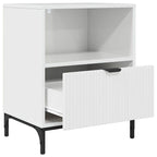 Armadio da Notte con cassetto Bianco lucido 49 x 36 x 61 cm