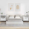 Armadio da Notte 2 pcs Bianco lucido 49 x 36 x 61 cm