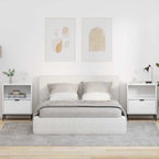 Armadio da Notte 2 pcs Bianco lucido 49 x 36 x 61 cm