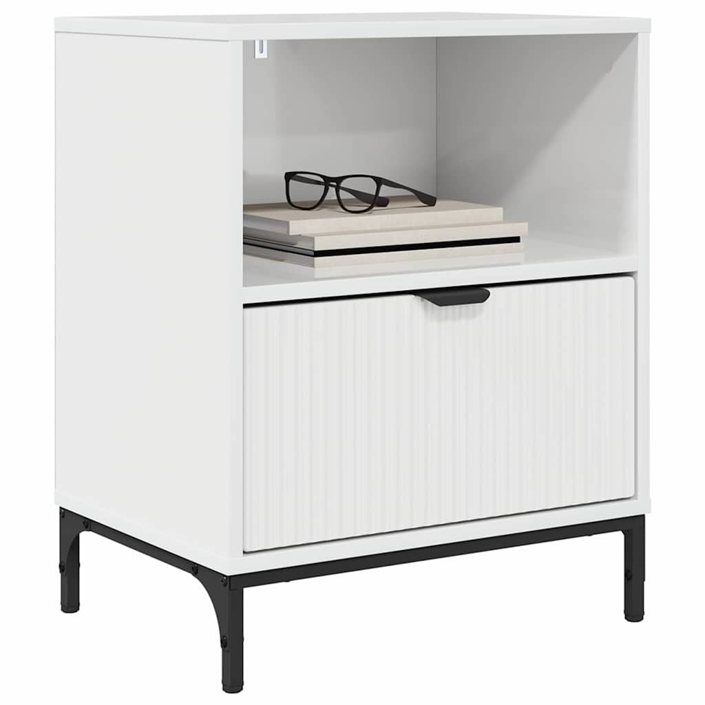 Armadio da Notte 2 pcs Bianco lucido 49 x 36 x 61 cm