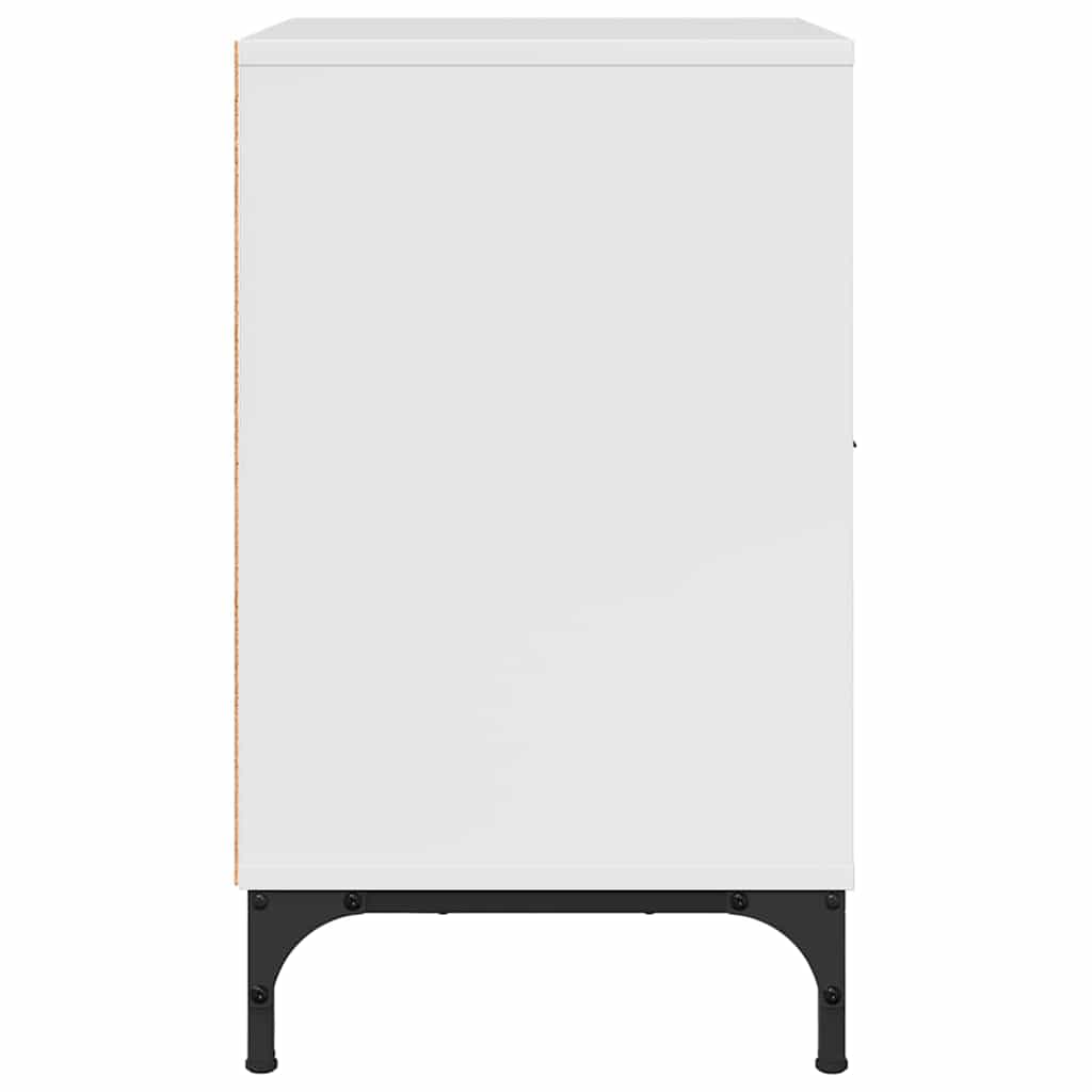 Armadio da Notte 2 pcs Bianco lucido 49 x 36 x 61 cm