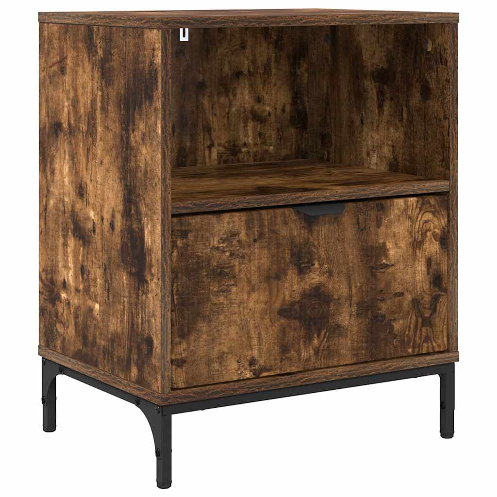 Armadio da Notte Rovere fumo 49 x 36 x 61 cm Legno multistrato