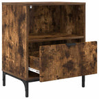 Armadio da Notte con cassetto 2 pcs Rovere fumo 49 x 36 x 61 cm
