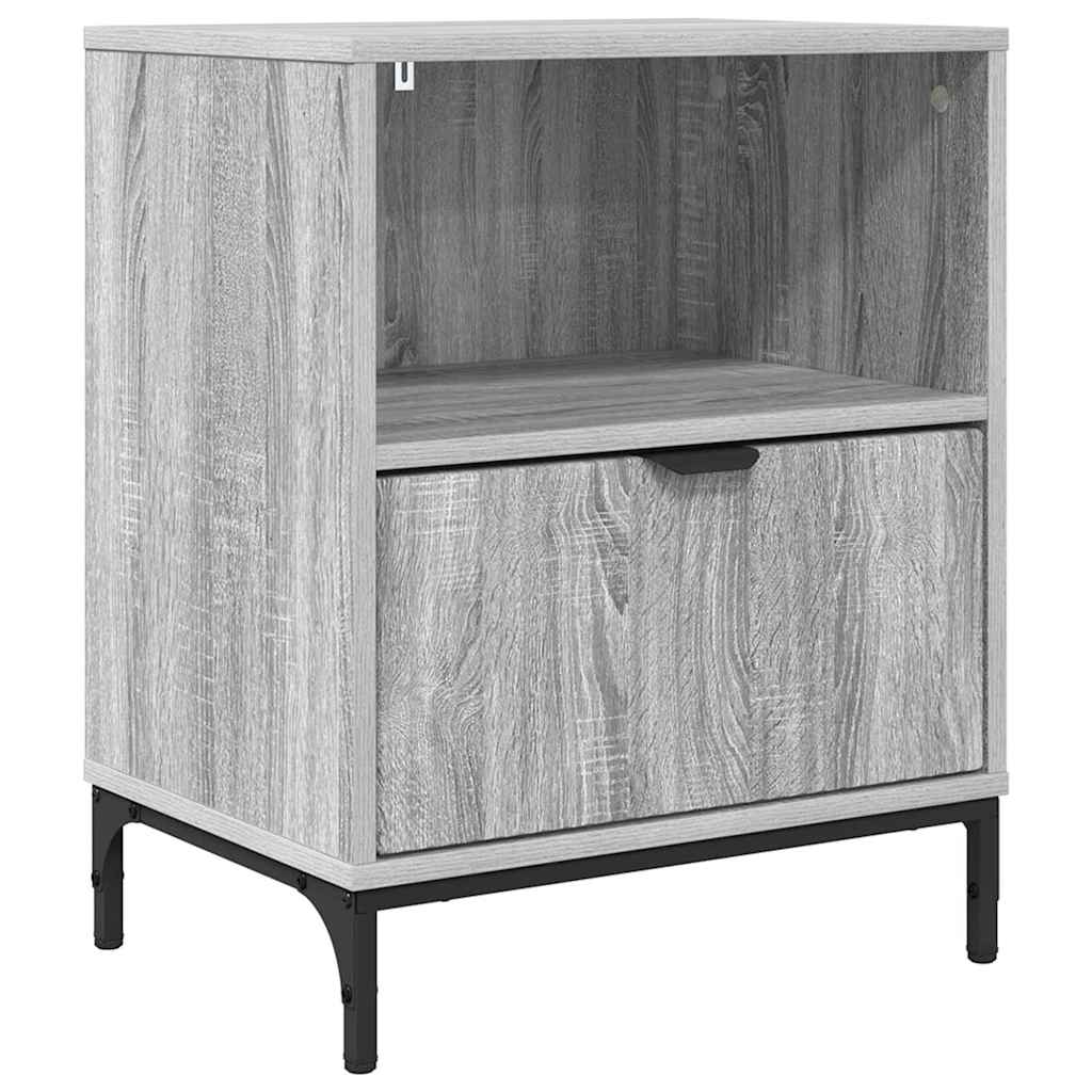 Armadio da Notte con cassetto Grigio sonoma 49 x 36 x 61 cm
