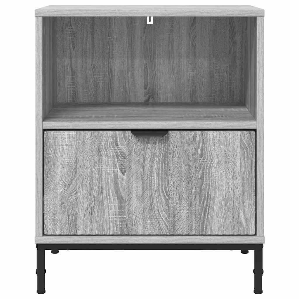 Armadio da Notte con cassetto Grigio sonoma 49 x 36 x 61 cm