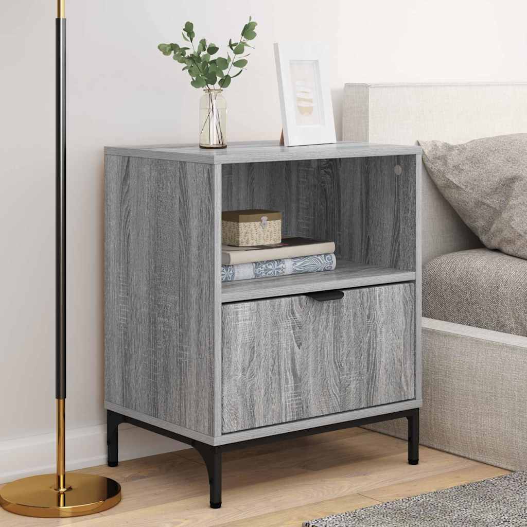 Armadio da Notte 2 pcs Grigio sonoma 49 x 36 x 61 cm