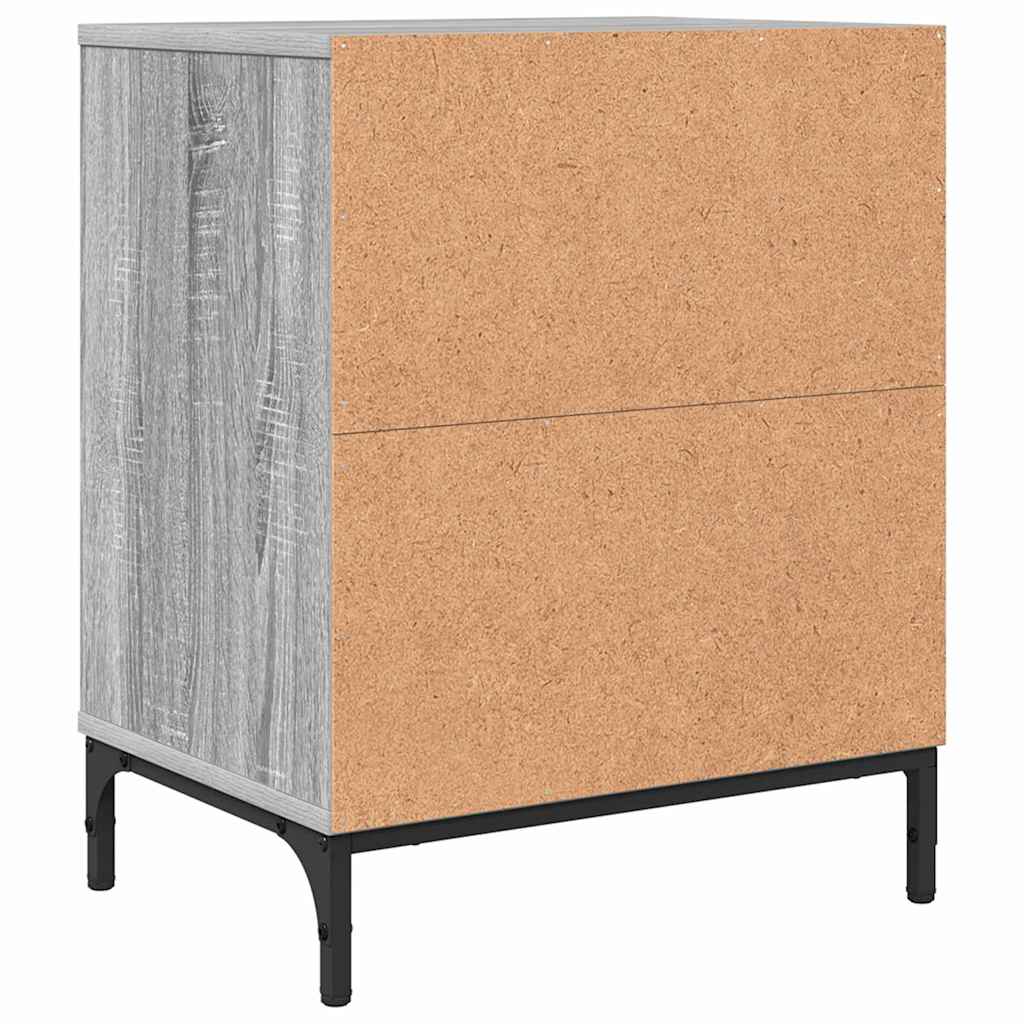 Armadio da Notte 2 pcs Grigio sonoma 49 x 36 x 61 cm