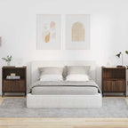 Armadio da Notte 2 pcs Rovere marrone 49 x 36 x 61 cm