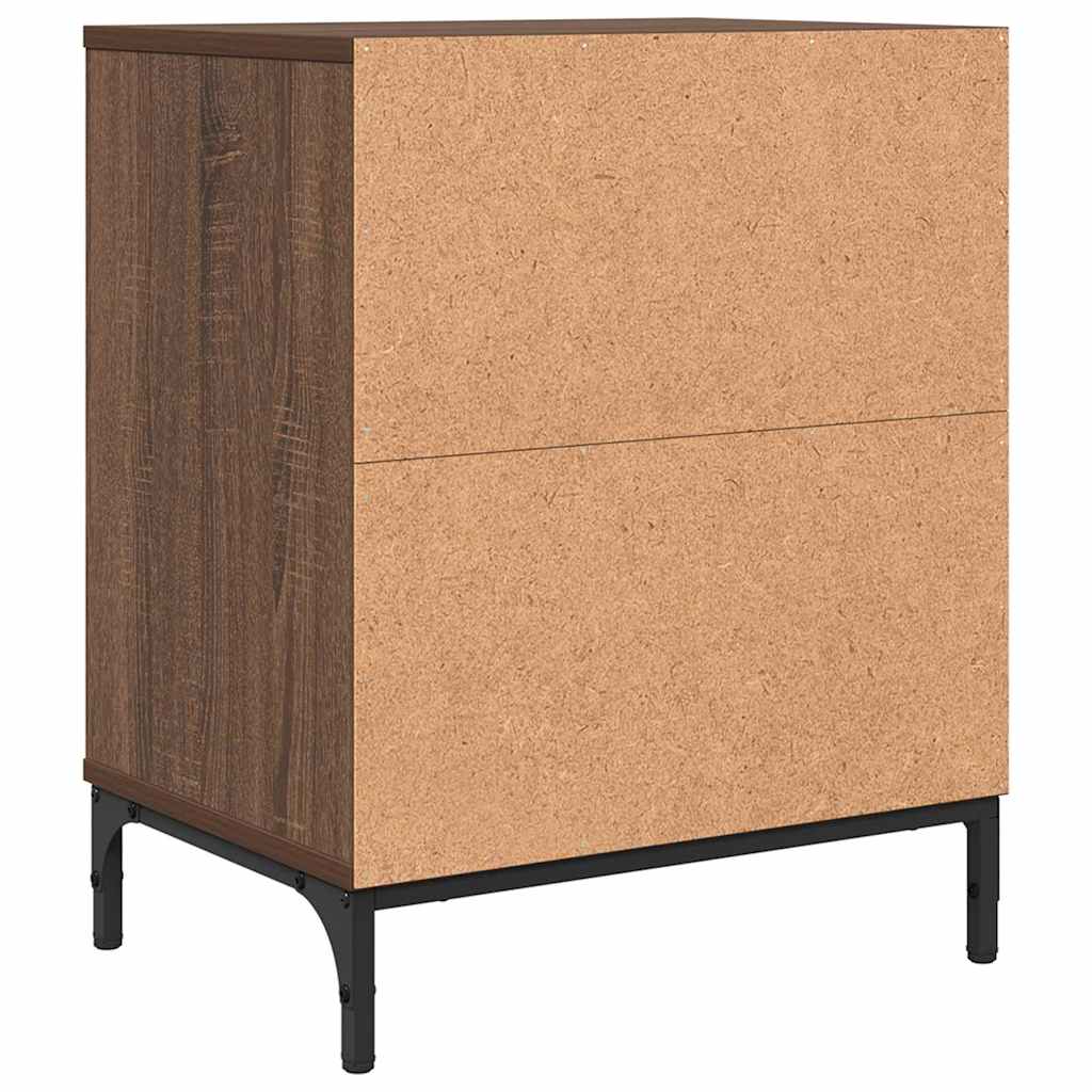 Armadio da Notte 2 pcs Rovere marrone 49 x 36 x 61 cm