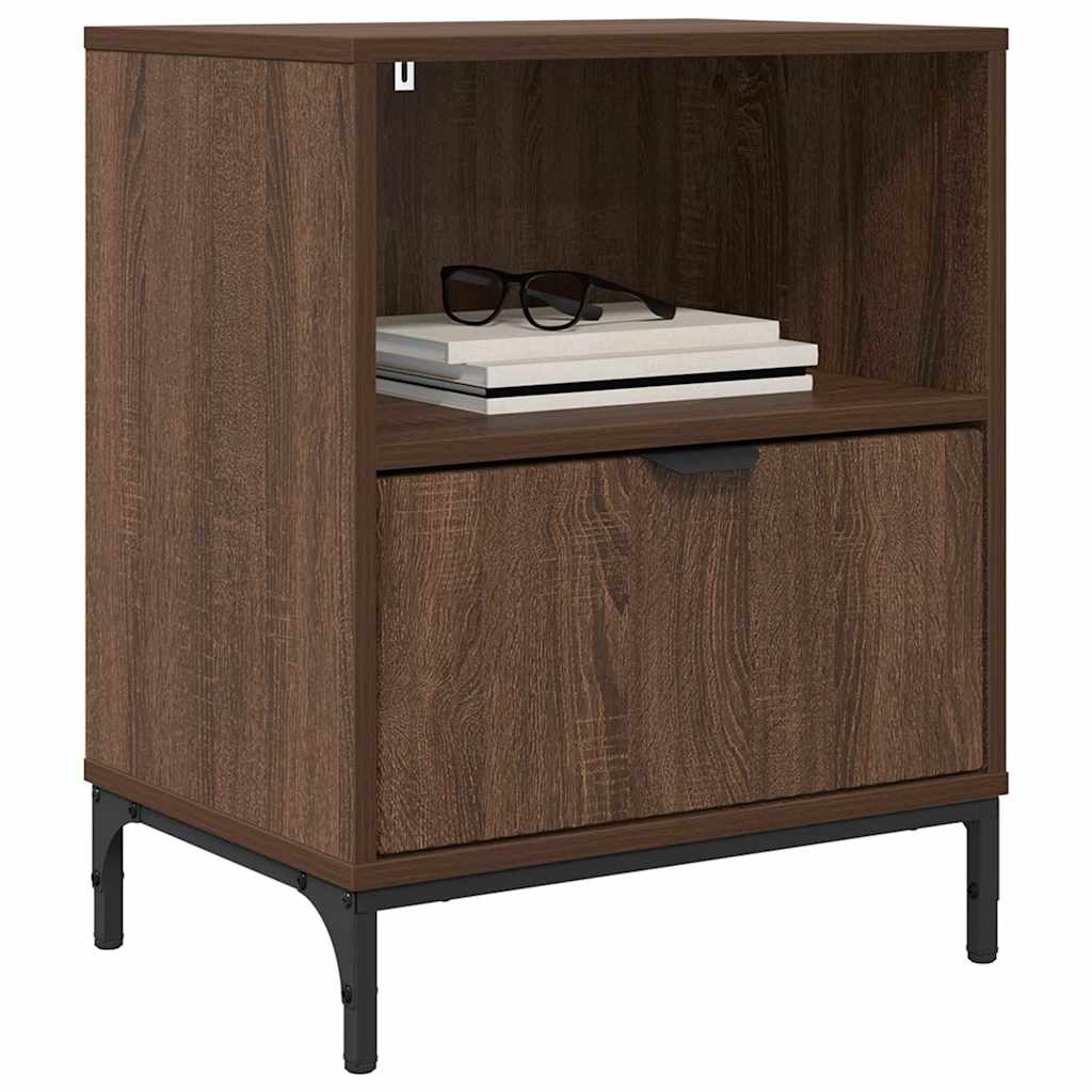 Armadio da Notte 2 pcs Rovere marrone 49 x 36 x 61 cm