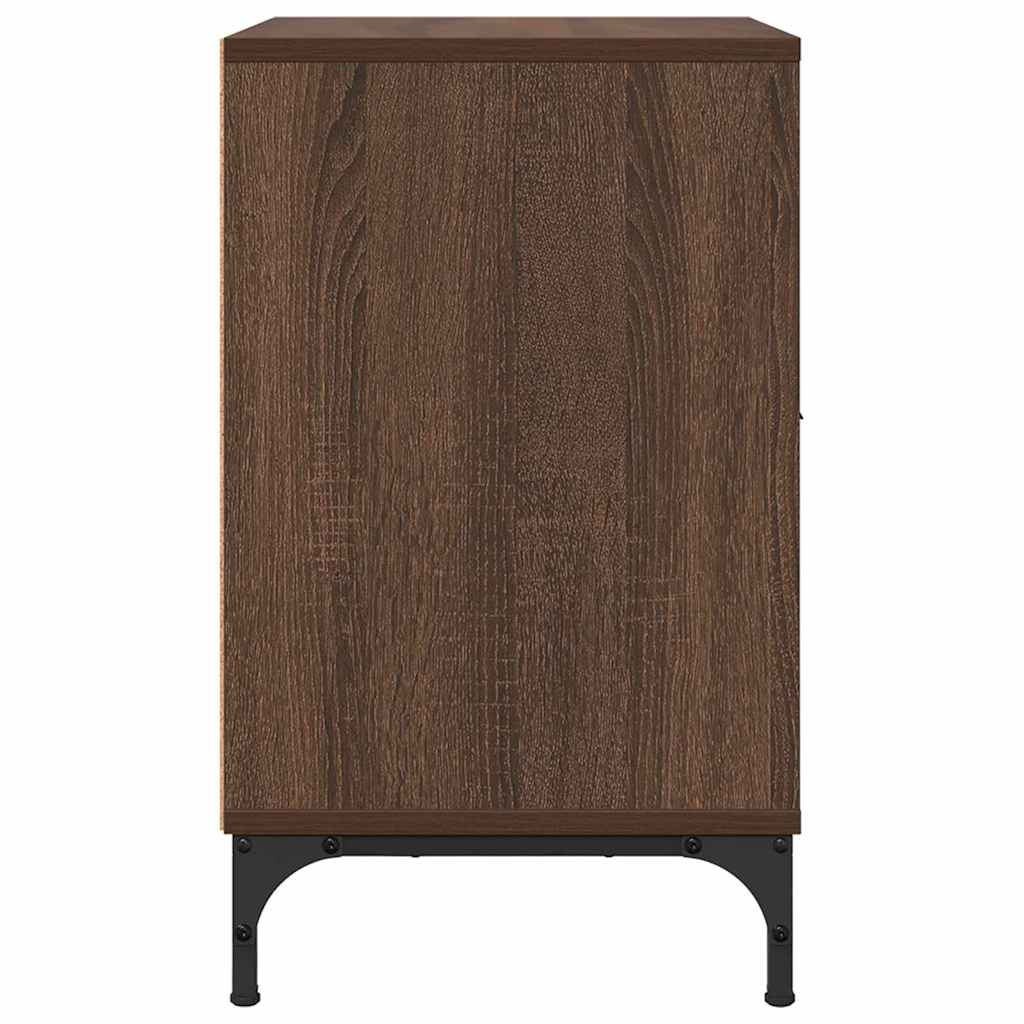 Armadio da Notte 2 pcs Rovere marrone 49 x 36 x 61 cm