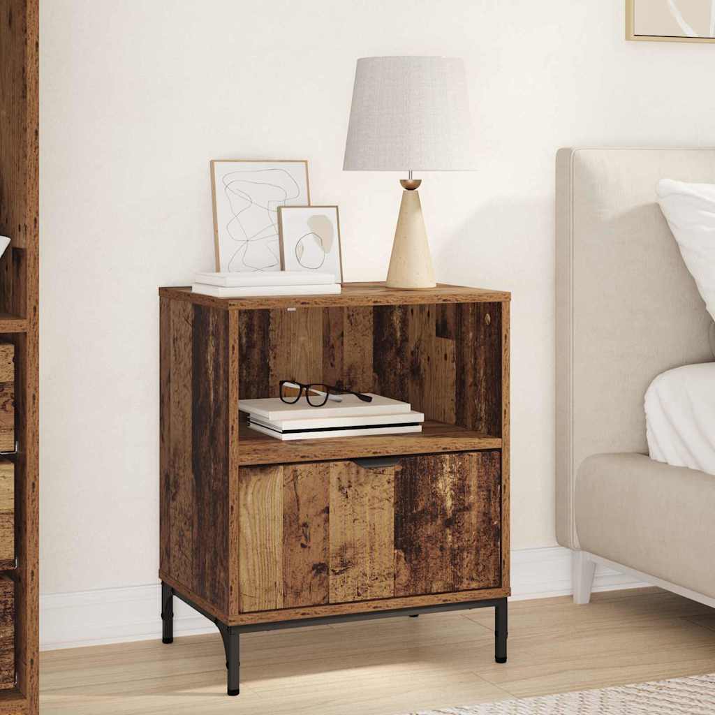 Armadio da Notte con cassetto Legno vecchio 49 x 36 x 61 cm