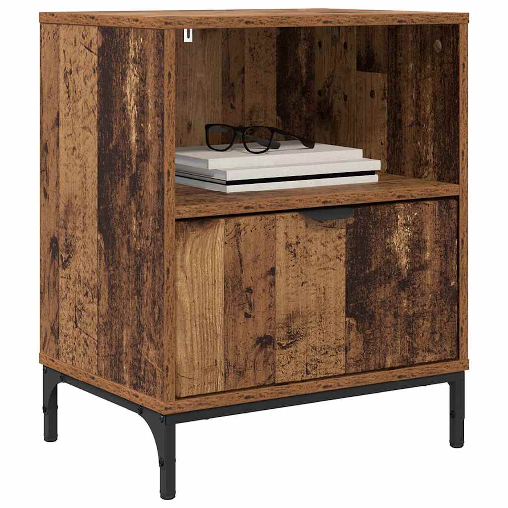 Armadio da Notte con cassetto Legno vecchio 49 x 36 x 61 cm