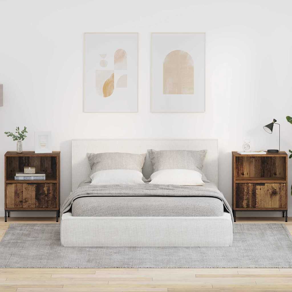 Armadio da Notte 2 pcs Legno vecchio 49 x 36 x 61 cm