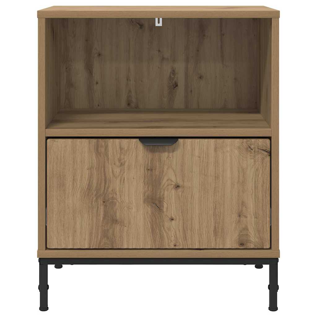 Armadio da Notte 2 pcs rovere artigianale 49 x 36 x 61 cm