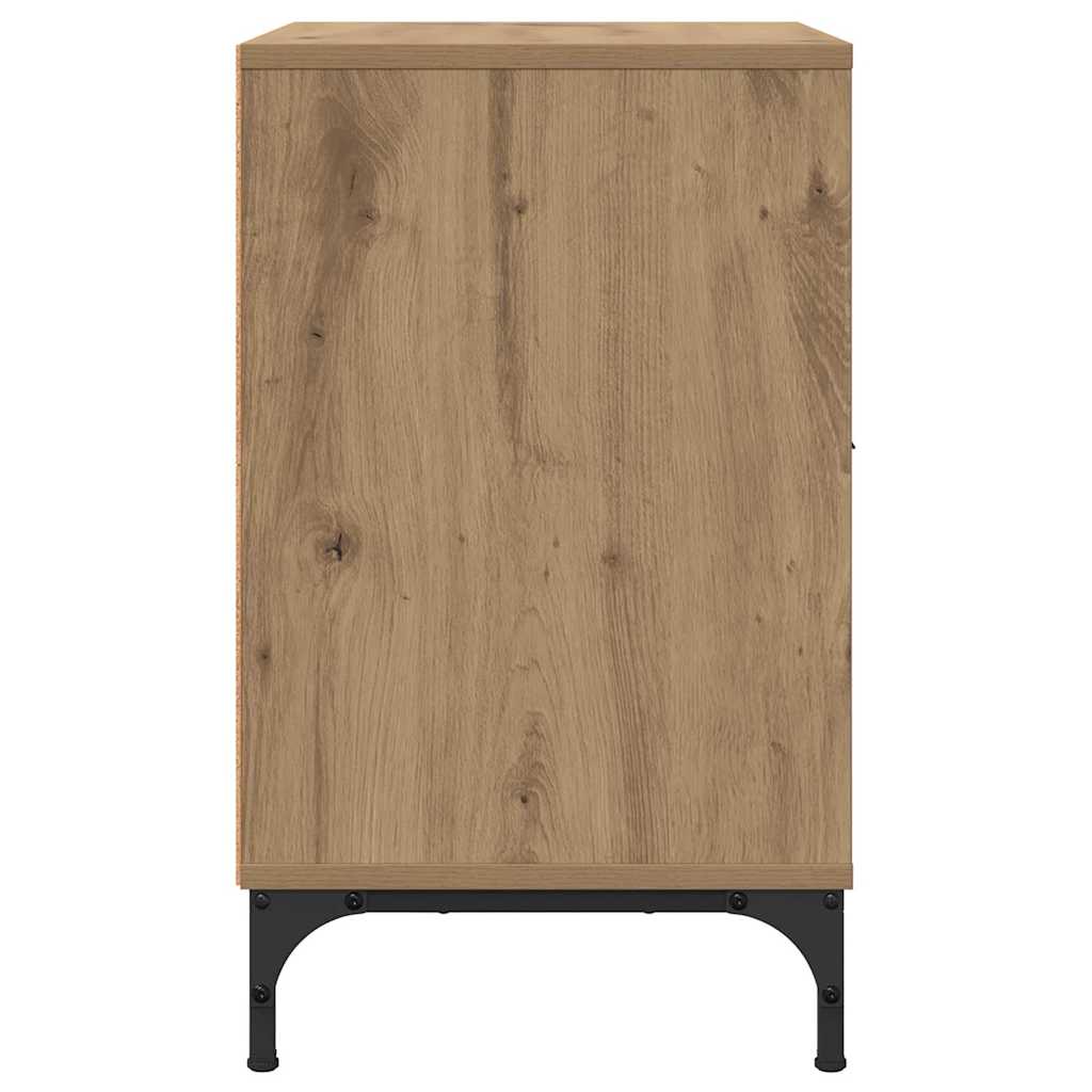 Armadio da Notte 2 pcs rovere artigianale 49 x 36 x 61 cm