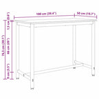 tavolo Rovere Sonoma 100 x 50 x 76,5 cm