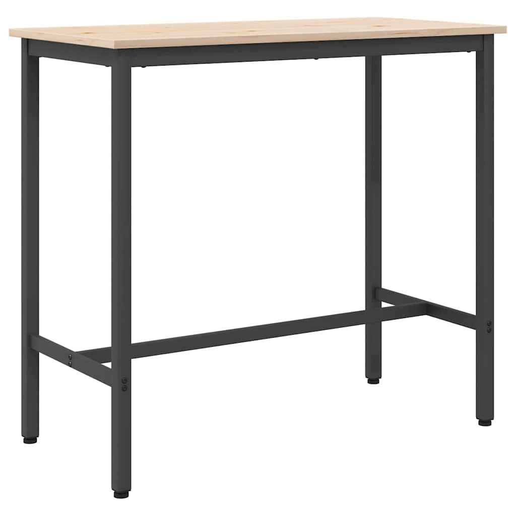 tavolo Naturale 100 x 50 x 91 cm Legno ingegnerizzato e acciaio