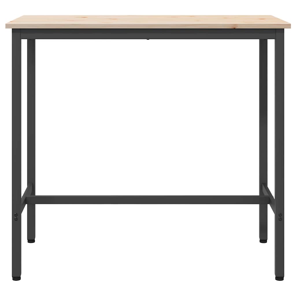 tavolo Naturale 100 x 50 x 91 cm Legno ingegnerizzato e acciaio