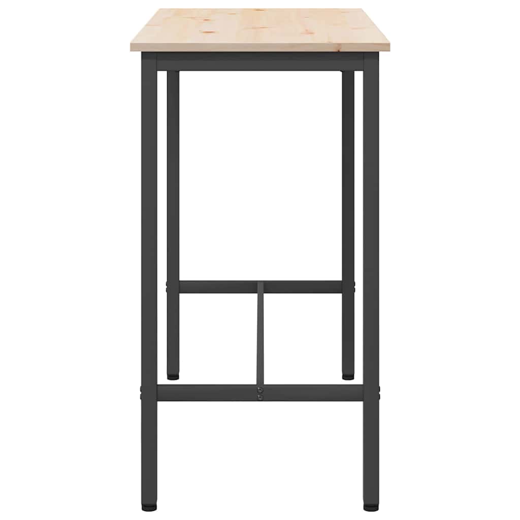 tavolo Naturale 100 x 50 x 91 cm Legno ingegnerizzato e acciaio