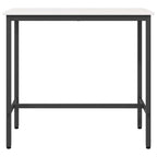 tavolo Bianco 100 x 50 x 91 cm Legno ingegnerizzato e acciaio