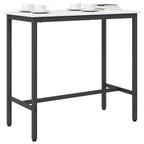 tavolo Bianco 100 x 50 x 91 cm Legno ingegnerizzato e acciaio