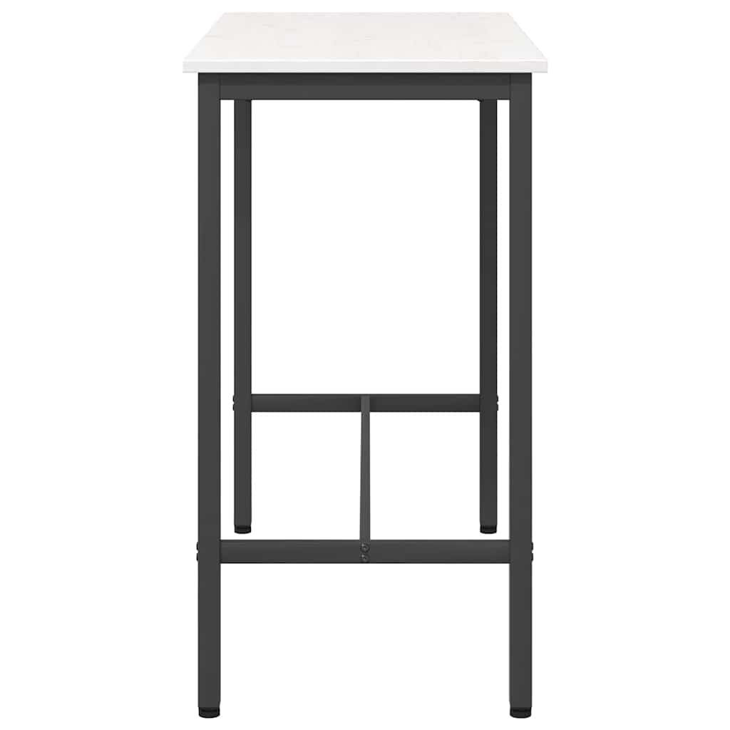 tavolo Bianco 100 x 50 x 91 cm Legno ingegnerizzato e acciaio