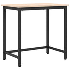 tavolo Naturale 80 x 50 x 77 cm Legno ingegnerizzato e acciaio