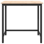 tavolo Naturale 80 x 50 x 77 cm Legno ingegnerizzato e acciaio
