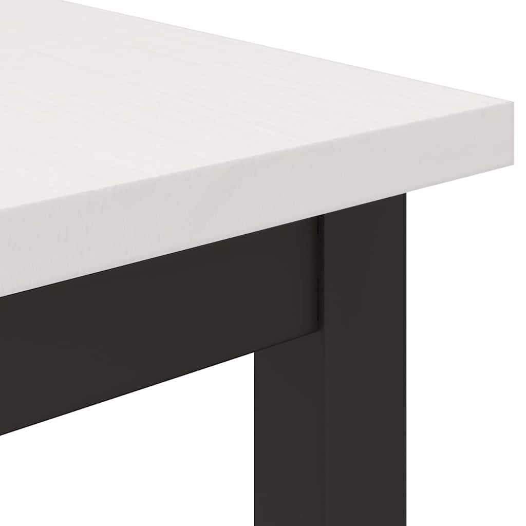 tavolo Bianco 80 x 50 x 77 cm Legno ingegnerizzato e acciaio