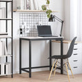 tavolo Bianco 80 x 50 x 77 cm Legno ingegnerizzato e acciaio
