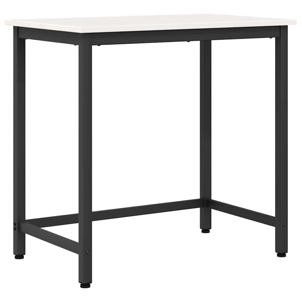 tavolo Bianco 80 x 50 x 77 cm Legno ingegnerizzato e acciaio